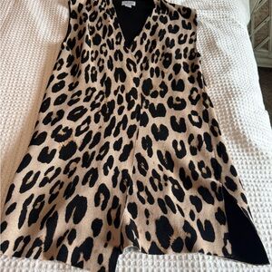 Leopard Print Sweater Vest